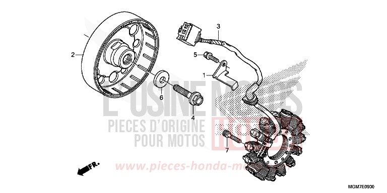 GENERATOR von Hornet ABS MAT CYNOS GRAY METALLIC (NH312) von 2013